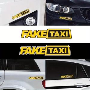 2Pcs 재미 있은 가짜 택시 자동차 스티커 자기 접착 비닐 데칼 방수 유니버설 BMW 포드 도요타 VW 혼다 오펠 기아 액세서리