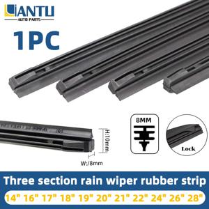 8mm 고무 스트립 자동차 사계절용 앞유리 와이퍼 블레이드, 천연 고무 스트립으로 리필, 14인치-28인치, 순정 공장 교체품
