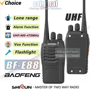 2/4PCS Baofeng E88 워키 토키 UHF 400-470MHz 1500mAh 16 채널 장거리 손전등 업그레이드 BF-888S Vox 캠핑 햄 라디오