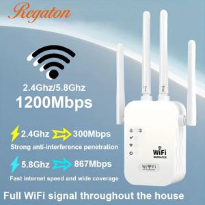 1200Mbps 무선 WiFi 리피터 WiFi 신호 부스터 듀얼 밴드 2.4G 5G WiFi 확장기 802.11ac 기가비트 WiFi 증폭기 WPS 라우터