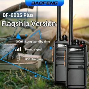 Baofeng BF-888S 플러스 워키토키 PMR446MHz 16CH 무선 라이센스가 필요 없는 양방향 라디오(VOX 손전등 및 Type-C 충전 송수신기 포함)