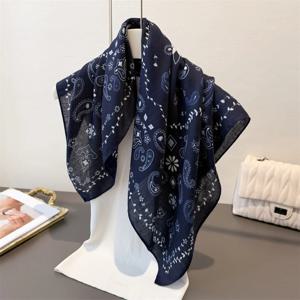 70*70cm 고급 캐슈 무늬 여성용 스카프 부드러운 넥 스카프 숄 우아한 넥커치프 반다나 페이즐리 프린트 히잡