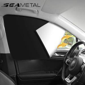 SEAMETAL 자석 자동차 사이드 윈도우 커튼 2Pcs 자동차 태양 그늘 개인 정보 보호 커튼 앞/뒤 창 UV 차단 여름 차양 커버