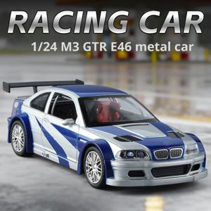 1:24 M3 GTR E46 한정판 합금 시뮬레이션 성능 스포츠 레이싱 자동차 모델 장난감 컬렉션 장식품 생일 선물