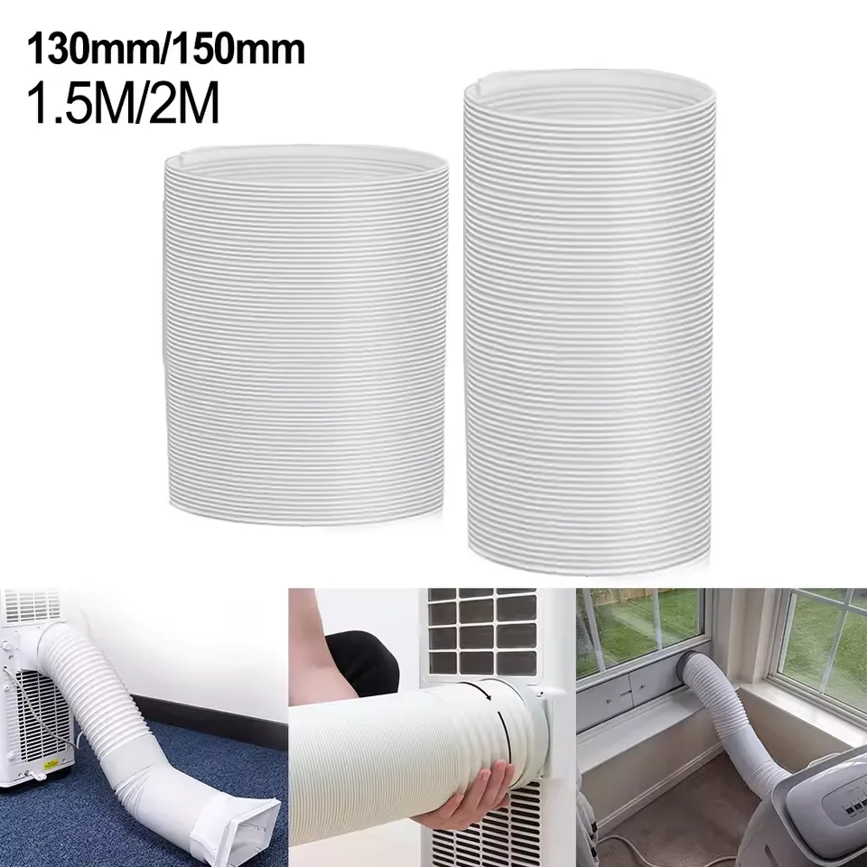 1.5/2M 휴대용 유연한 컨디셔너 배기 호스 범용 덕트 연장 파이프 모바일 에어컨 용 텔레스코픽 벤트 튜브