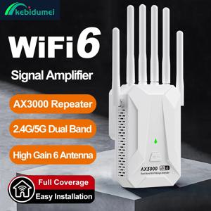 케비두메이 AX3000 WiFi 6 리피터 무선 라우터 듀얼 밴드 2.4G/5G Wi-Fi6 홈 신호 증폭기 장거리 네트워크 와이파이 확장기