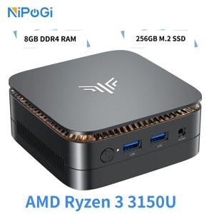 니포기 미니 PC AMD 라이젠 3 3150U (N150/N97보다 우수) 8GB 램 256GB SSD 데스크탑 미니 컴퓨터 WIFI5 BT4.2 듀얼 4K 디스플레이