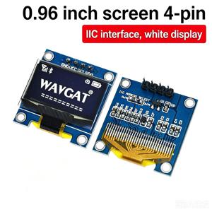 DIYUSER 0.96인치 128x64 OLED 디스플레이 SSD1306 IIC I2C 직렬 LCD 화면(R3 Arduino 키트용) - 흰색/파란색/노란색 옵션 제공
