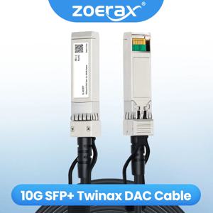 ZoeRax 10G SFP+ Twinax DAC 케이블 패시브 직접 연결 구리, 0.5-10M Cisco/MikroTik/HP/Intel 등 스위치와 호환 가능