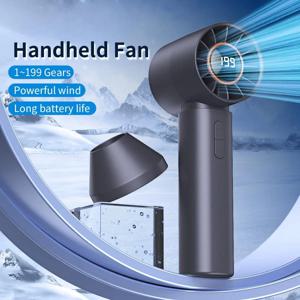 홈피쉬 2026 뉴 T12 휴대용 미니 디지털 팬 USB 충전식 컴팩트 개인용 에어쿨러 이동 중 냉방에 적합