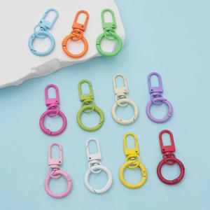 10/20/50pcs 키 체인 DIY 가방 인형 후크 쥬얼리 만들기위한 조절 가능한 버클이있는 무작위 컬러 열쇠 고리 랍스터 걸쇠 후크