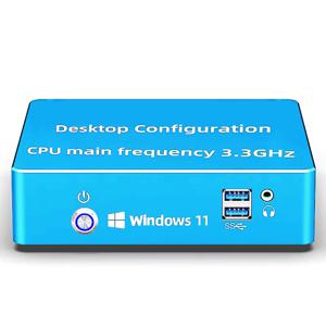 미니 PC 인텔 코어 i3 프로세서 3.3GHz 데스크탑 머신 구성, 윈도우 11 프로 데스크탑 컴퓨터, HDMI/VGA/USB 3.0 지원