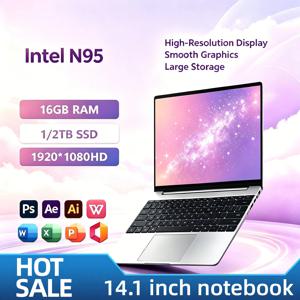 인텔 N95 14.1인치 노트북 4C4T 3.4GHz 15W TDP 6MB L3 32GB 램 1TB 2TB SSD 1920x1080 휴대용 노트북 사무용 학습용 PC Max