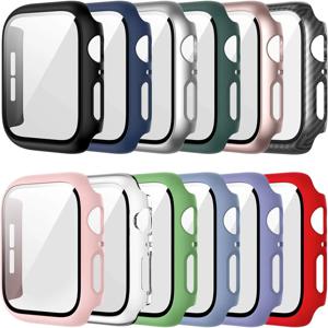 애플 워치용 유리 및 케이스, 울트라 49mm, 45mm, 44mm, 41mm, 40mm 액세서리, PC 화면 보호기 커버, iwatch 시리즈 3, 4, 5, 6, 7, 8, SE