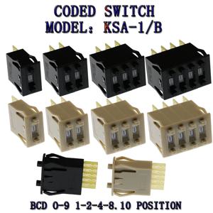 KSA-1/B 얇은 BCD 8421C 코딩 스위치 0-9 코드 토글 스위치 1/2/3/4 디지털 스위치 5 접점