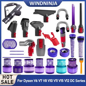 다이슨 V6 V7 V8 V10 V11 V12 V15 DC 시리즈 진공청소기 핸들 필터 브러시 헤드 텔레스코픽 호스 상하 어댑터 부품