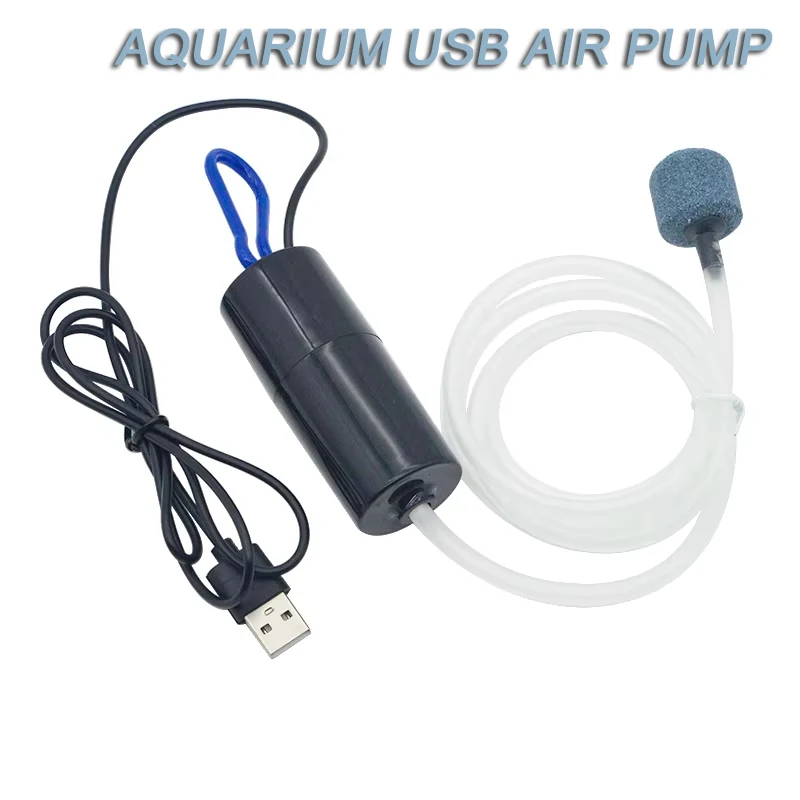 수족관 USB 에어 펌프 어항 무소음 에어 컴프레서 휴대용 미니 산소 공급기 산소 에어레이터 수족관 액세서리 5v