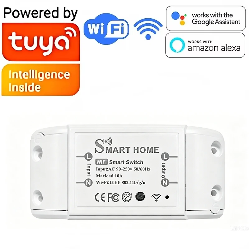 기본 WiFi 스위치 릴레이 모듈 DIY 미니 홈 스위치 SmartLife APP 무선 음성 원격 제어 타이머 스위치 Alexa