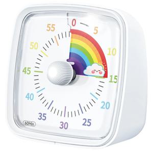 Yunbaoit 야간 조명 비주얼 타이머, 어린이 및 성인용 60 분 카운트다운 타이머, 가정 및 학교용 조용한 교실 타이머