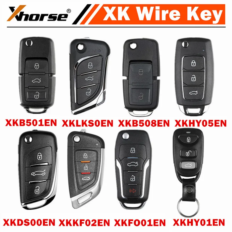 5PCS Xhorse XK 와이어 리모컨 키 XKB520EN XKB501EN XKLKS0EN XKDS20EN XKFO01EN XKB528EN XKHY01EN XKHY25EN 미니 키 툴/VVDI2용