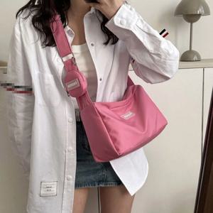 2024 새로운 가을/겨울 패션 한국어 버전 대용량 크로스 바디 백 캐주얼 다목적 패션 경량 옥스포드 백