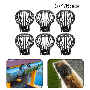 2/4/6pcs 막힘을 중지하기위한 Downspout 필터 거터 가드 잎 먼지 막힘 파이프 배수 커버 거터 블록