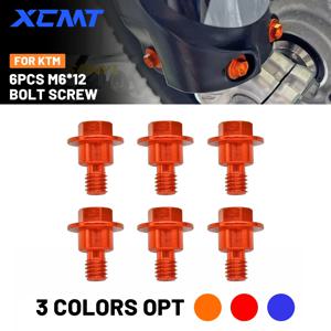 XCMT M6*12 프론트 포크 가드 볼트 나사 KTM EXC EXCF SX SXF XC XCF XCW XCFW 125 150 250 300 350 400 450 500 530 2000-2024년식용