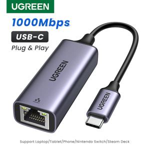 UGREEN USB C 이더넷 네트워크 어댑터 USB RJ45 USB 이더넷 어댑터 노트북 Macbook 삼성 S20 USB 이더넷 네트워크 카드