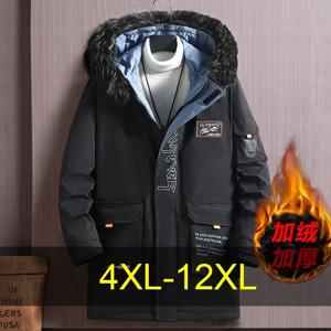 12XL 10XL 플러스 사이즈 파카 남성 겨울 두꺼운 자켓 반다나 페이즐리 프린트 코트 패션 캐주얼 카고 파카 남성 빅 사이즈 12XL