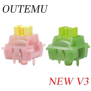 Outemu Silent Peach V3 스위치 윤활 무음 레몬 V3 스위치 기계식 키보드 선형 촉각 5Pin 단락 축 핫 스왑