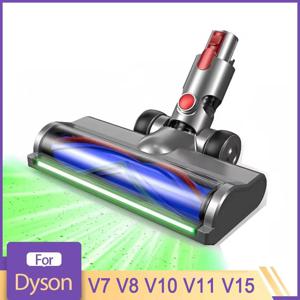 다이슨 V7 V8 V10 V11 V15 진공 청소기용 브러시 헤드 교체용 바닥 브러시 독립형 녹색 LED 포함