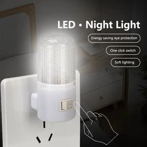 1/2PCS LED 야간 조명 미국/EU 플러그 에너지 절약 룸 램프 거실 침실 복도 홈 조명 침대 옆 실내 야간 조명
