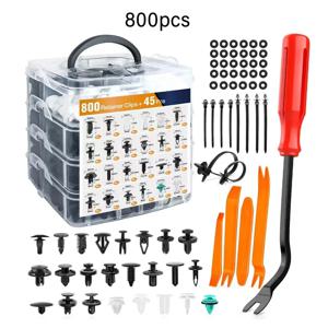 100Pcs-800pcs 자동차 패스너 클립 키트 펜더 리벳 클립 자동 바디 푸시 리테이너 핀 리벳 범퍼 도어 트림 패널 리테이너 수리