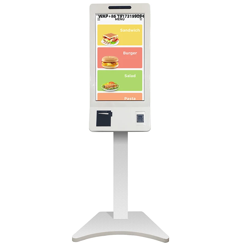 21.5인치 터치스크린 POS 셀프 주문 기계 SDK 패스트푸드 셀프서비스 결제 키오스크 (레스토랑, KFC용, 클라우드 기반)
