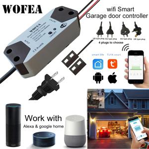 Wofea 스마트 WiFi 차고 문 오프너 스위치 컨트롤러 Alexa Echo와 호환 가능 Google Home SmartLife/Tuya 앱 허브 필요 없음