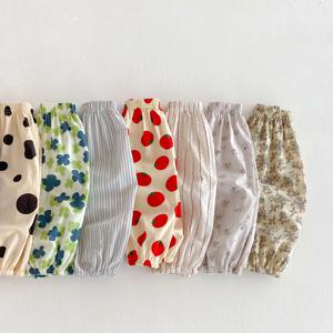 캐주얼 루즈한 바지 풀 프린트 바지 겉옷 새로운 디자인 바지 소년과 소녀 사랑스러운 다용도 바지 여름 옷