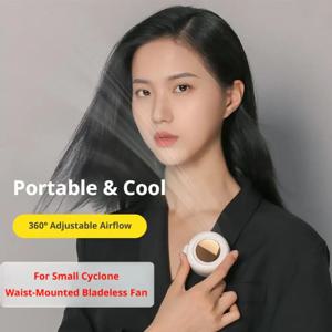 MF019 미니 회오리바람 선풍기 휴대용 스냅온 허리 클립 3단 속도 조절 USB 충전 핸즈프리 무소음 강풍 여름 선물