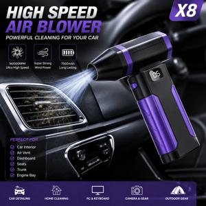 180000RPM 브러시리스 터보 제트 팬 블로워 강력한 전기 에어 블로워 진공 먼지 청소기 휴대용 먼지 청소기 강력 팬 스노우