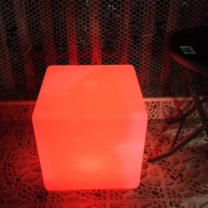 LED 스퀘어 큐브 스툴, 라이트 큐빅 시트, 빛나는 의자, 파티오 스툴, 40-50cm, 1.31-1.64FT, 1 개