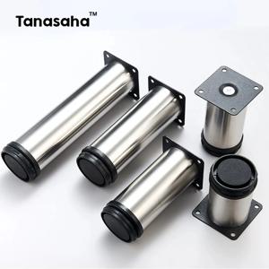 조절 가능한 브러시드 캐비닛 다리, 0-15mm, 스테인레스 스틸, TV 스탠드, 테이블, 소파 피트, 찬장, 침대, 가구, 하드웨어, 4 개