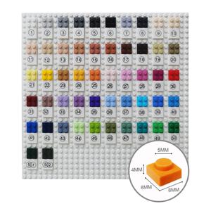 500pcs/100pcs DIY 픽셀 아트 빌딩 블록 1x1 정사각형 벽돌 대량 3024 얇은 피규어와 호환 가능 벽돌 조립 장난감