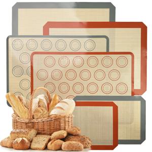 오븐용 1PC 실리콘 베이킹 매트, 얇은 0.4mm, 재사용 가능한 비 스틱 내열성 Bakeware 시트 쿠키 용 라이너 베이킹 도구