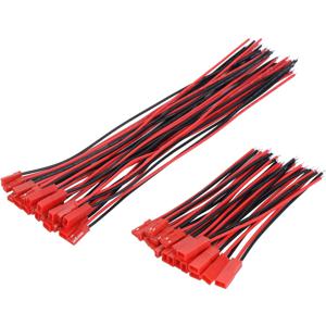 20 쌍 22 AWG JST 플러그 커넥터 2 핀 남성 여성 플러그 커넥터 케이블 와이어 LED 램프 스트립 RC 장난감 배터리 10/20cm