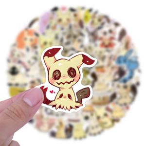 10/30/55PCS 포켓몬 Mimiku 스티커 낙서 DIY 장식 자동차 자전거 전화 노트북 기타 핸드 텐트 방수 스티커 완구