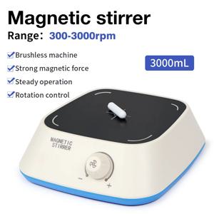 교반 막대가 있는 미니 마그네틱 교반기, 액체 믹서, 3000RPM 브러시리스 DC 모터, 마그네틱 믹서, 실험실 용품, 3L