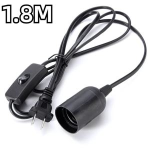 램프베이스 홀더 전원 코드 케이블 1.8m E27 EU 교수형 펜던트 LED 전등 램프 전구 소켓 코드 어댑터 스위치 220V