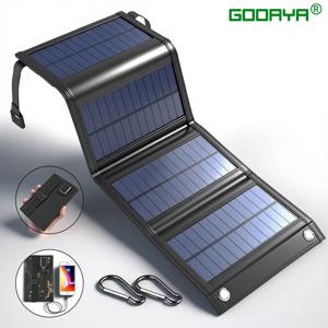 4단 접이식 100W 태양광 패널 20w/h 휴대용 태양광 패널 고속 충전기 USB 5V DC 풀타임 태양광 패널 모바일 전원 공급 장치