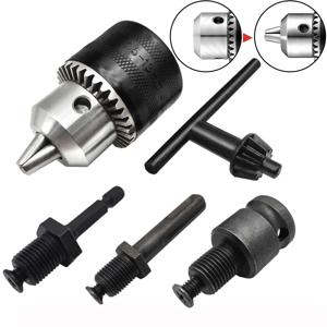 5개/세트, 1.5-13mm 키 타입 경량 금속 드릴 척, 척 키 포함, 1/2-20UNF 나사산, 육각 샹크, SDS-Plus, 소켓 스퀘어 어댑터