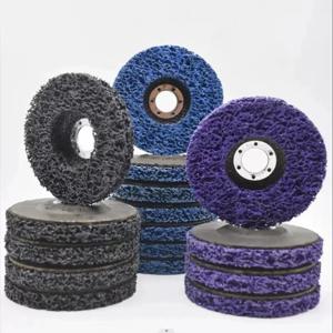 1개 코랄 디스크 폴리 스트립 연마 휠 100/115/125mm 앵글 그라인더용 녹 제거 페인트 청소 그라인더 스트립 디스크