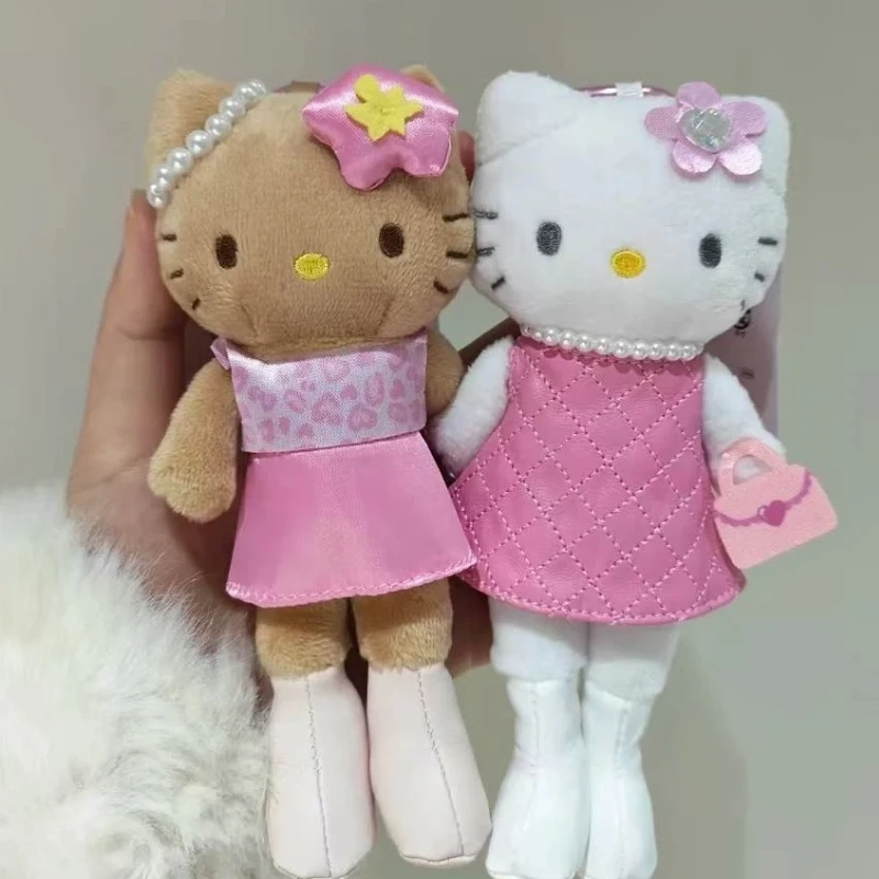 신제품 입고 일본 러브 버튼 KT 고양이 인형 펜던트 귀여운 리본 하트 플러시 가방 펜던트 깜짝 선물